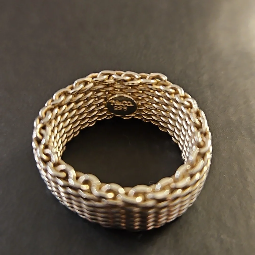 TIFFANY &CO. SOMERSET MESH RING - Picture 2 of 3